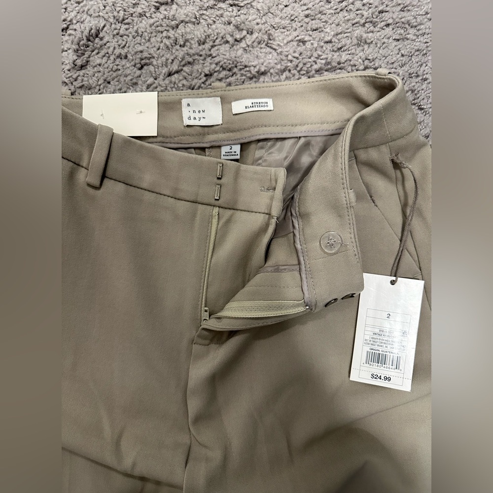 Wide leg stretchy khakis